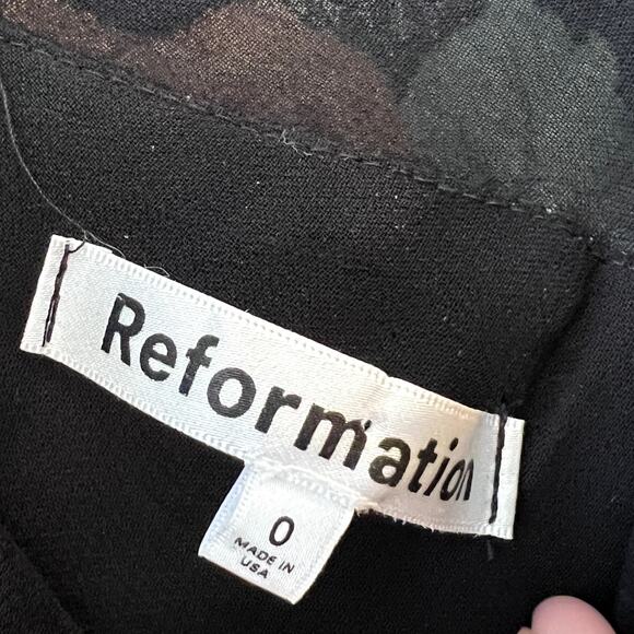 Reformation Elysia Maxi Dress Consuelo black floral Size 0 C0 - Picture 6 of 9